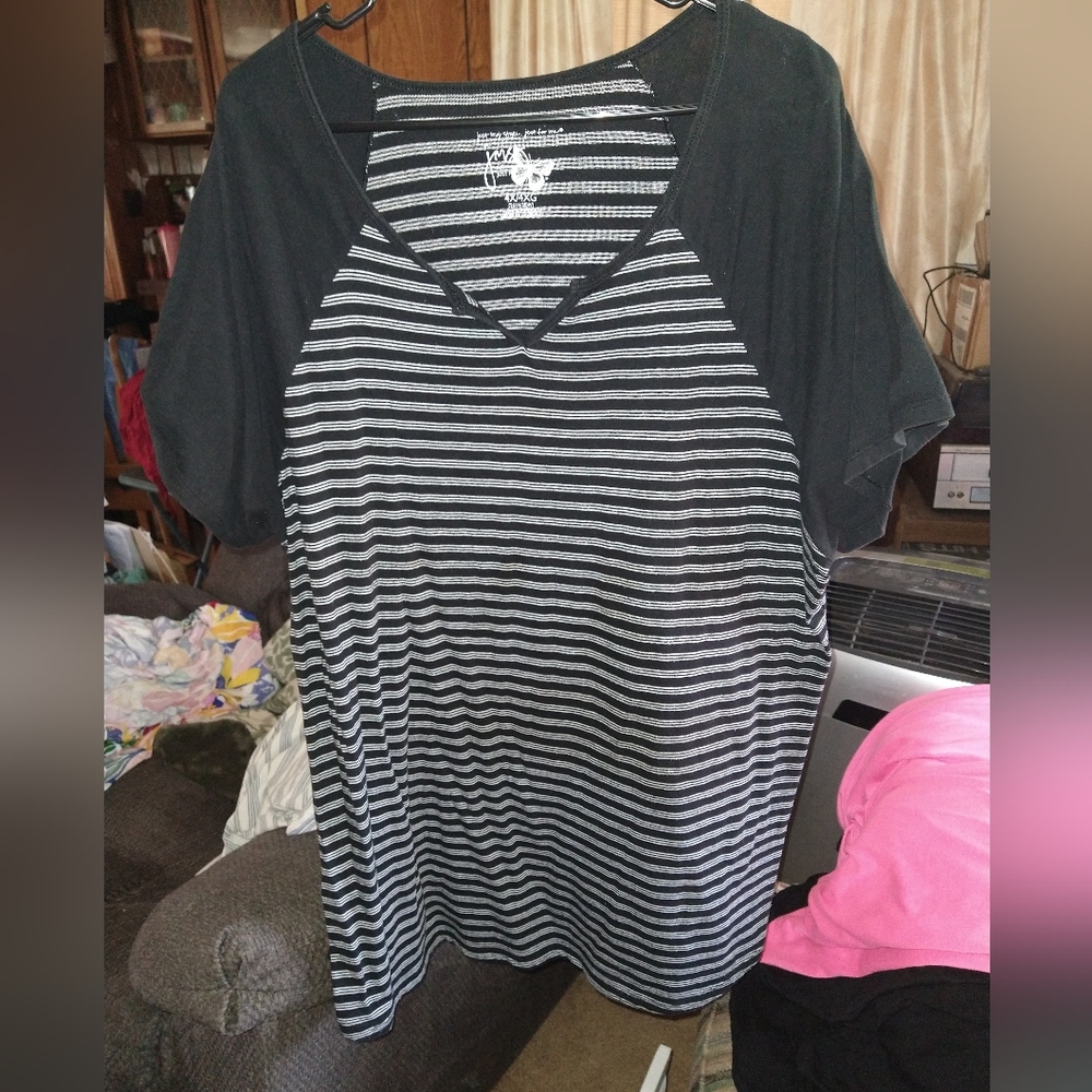 Black and Gray Striped Shirt JMS Brand